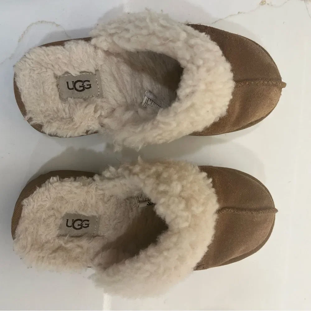 UGG Brown Slippers with Cream Shearling